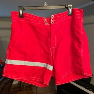 Vintage Birdwell Beach Britches - Red - Medium